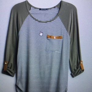 Madelene Roll Tab Knit Top